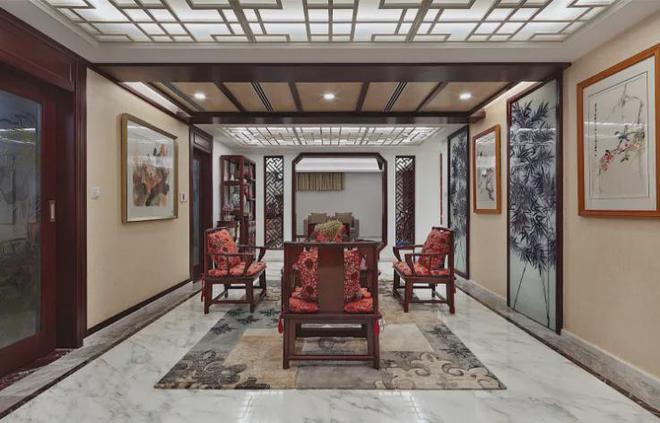 调奢华的中式装修开元ky棋牌低(图2)